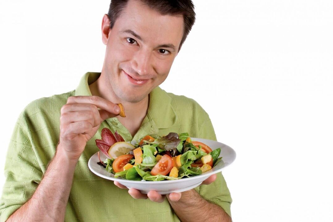 daržovių salotos vyriškam potencijai